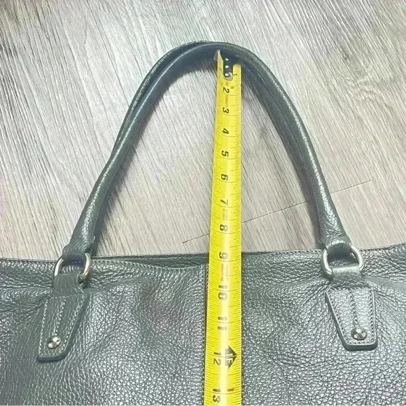 VERA PELLE GREY  PEBBLED LEATHER JUMBO BAG SHOULDER BAG - Picture 9 of 16